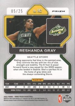 2022 Panini Prizm WNBA - Mojo #142 Reshanda Gray Back
