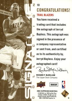 2009-10 Upper Deck - Signature Collection #10 Jerryd Bayless Back