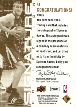 2009-10 Upper Deck - Signature Collection #42 Spencer Hawes Back