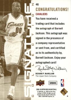 2009-10 Upper Deck - Signature Collection #46 Darnell Jackson Back