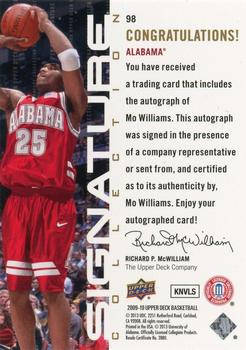 2009-10 Upper Deck - Signature Collection #98 Mo Williams Back