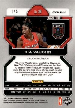 2022 Panini Prizm WNBA - Black Gold #98 Kia Vaughn Back