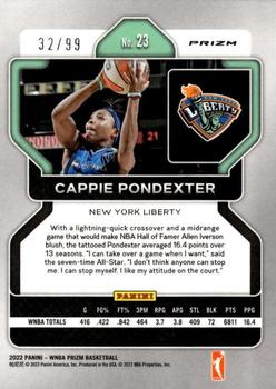 2022 Panini Prizm WNBA - Premium Box Set #23 Cappie Pondexter Back