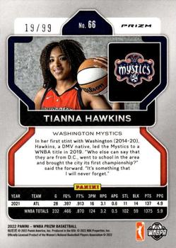2022 Panini Prizm WNBA - Premium Box Set #66 Tianna Hawkins Back
