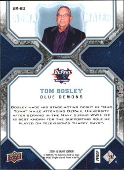2009-10 Upper Deck Draft Edition - Alma Mater Blue #AM-BO Tom Bosley Back