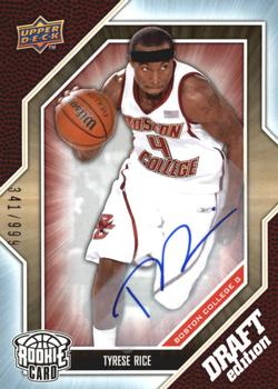 2009-10 Upper Deck Draft Edition - Autographs #62 Tyrese Rice Front
