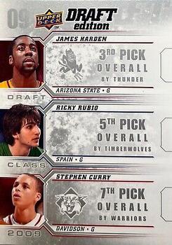 2009-10 Upper Deck Draft Edition - Draft Class #D-HRC James Harden / Ricky Rubio / Stephen Curry Front