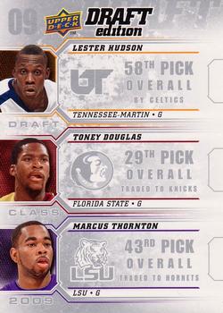 2009-10 Upper Deck Draft Edition - Draft Class #D-THD Lester Hudson / Marcus Thornton / Toney Douglas Front