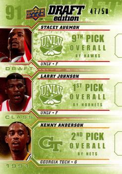 2009-10 Upper Deck Draft Edition - Draft Class Green #D-91 Kenny Anderson / Larry Johnson / Stacey Augmon Front