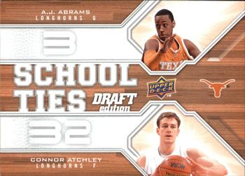 2009-10 Upper Deck Draft Edition - School Ties #ST-AJ A.J. Abrams / Connor Atchley Front