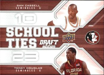 2009-10 Upper Deck Draft Edition - School Ties #ST-CD Sam Cassell / Toney Douglas Front