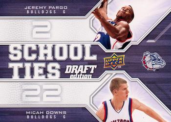 2009-10 Upper Deck Draft Edition - School Ties #ST-GB Jeremy Pargo / Micah Downs Front