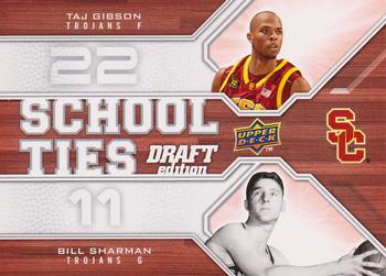 2009-10 Upper Deck Draft Edition - School Ties #ST-GS Bill Sharman / Taj Gibson Front