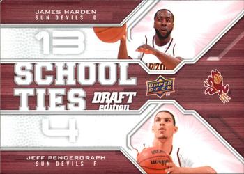 2009-10 Upper Deck Draft Edition - School Ties #ST-HP James Harden / Jeff Pendergraph Front