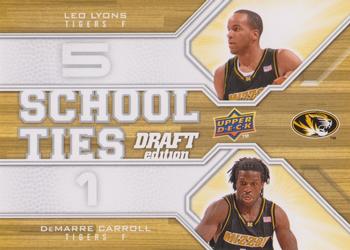 2009-10 Upper Deck Draft Edition - School Ties #ST-MT DeMarre Carroll / Leo Lyons Front