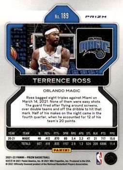 2021-22 Panini Prizm - Silver Wave #189 Terrence Ross Back