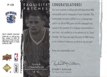 2009-10 Upper Deck Exquisite Collection - Exquisite Patches #P-CH Tyson Chandler Back