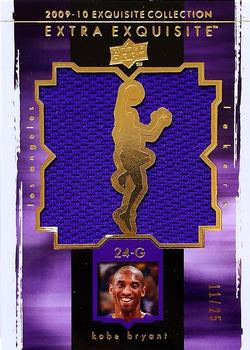 2009-10 Upper Deck Exquisite Collection - Extra Exquisite Jerseys Gold #X-KB Kobe Bryant Front