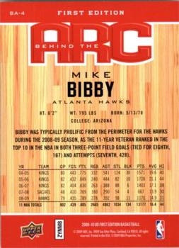 2009-10 Upper Deck First Edition - Behind the Arc #BA-4 Mike Bibby Back