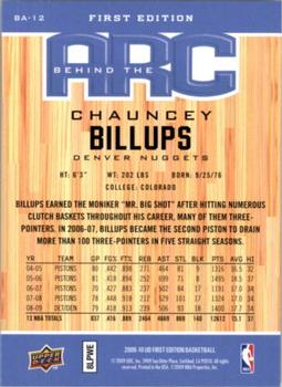 2009-10 Upper Deck First Edition - Behind the Arc #BA-12 Chauncey Billups Back