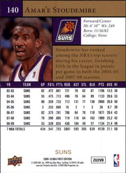 2009-10 Upper Deck First Edition - Gold #140 Amare Stoudemire Back