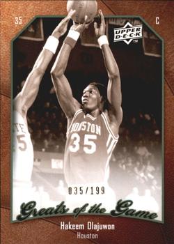 2009-10 Upper Deck Greats of the Game - SN199 #9 Hakeem Olajuwon Front