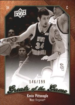 2009-10 Upper Deck Greats of the Game - SN199 #17 Kevin Pittsnogle Front