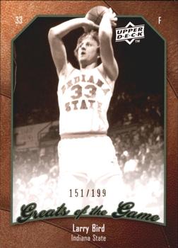 2009-10 Upper Deck Greats of the Game - SN199 #42 Larry Bird Front