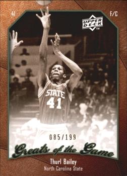 2009-10 Upper Deck Greats of the Game - SN199 #49 Thurl Bailey Front