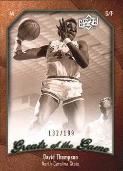 2009-10 Upper Deck Greats of the Game - SN199 #62 David Thompson Front