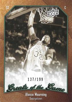 2009-10 Upper Deck Greats of the Game - SN199 #67 Alonzo Mourning Front