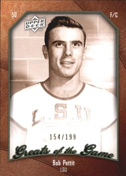 2009-10 Upper Deck Greats of the Game - SN199 #79 Bob Pettit Front