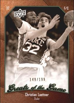 2009-10 Upper Deck Greats of the Game - SN199 #84 Christian Laettner Front