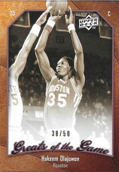 2009-10 Upper Deck Greats of the Game - SN50 #9 Hakeem Olajuwon Front