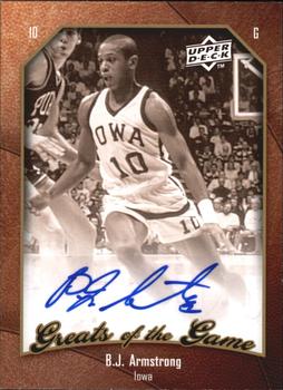 2009-10 Upper Deck Greats of the Game - Autographs #8 B.J. Armstrong Front