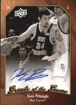 2009-10 Upper Deck Greats of the Game - Autographs #17 Kevin Pittsnogle Front