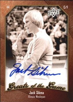 2009-10 Upper Deck Greats of the Game - Autographs #27 Jack Sikma Front