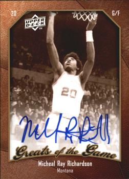2009-10 Upper Deck Greats of the Game - Autographs #30 Micheal Ray Richardson Front