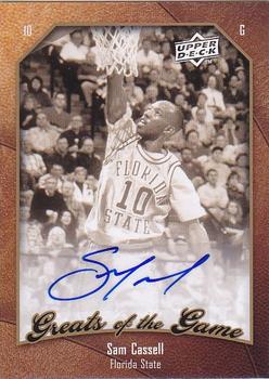 2009-10 Upper Deck Greats of the Game - Autographs #81 Sam Cassell Front