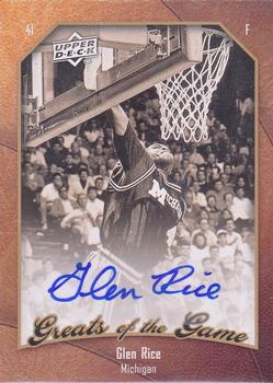 2009-10 Upper Deck Greats of the Game - Autographs #82 Glen Rice Front