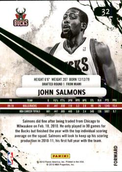 2010-11 Panini Rookies & Stars Longevity #32 John Salmons  Back