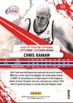 2010-11 Panini Rookies & Stars Longevity #88 Chris Kaman  Back