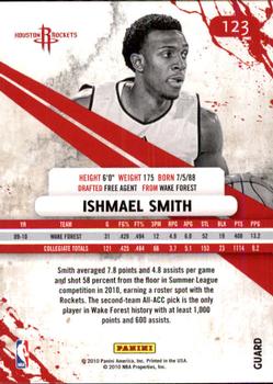 2010-11 Panini Rookies & Stars Longevity #123 Ishmael Smith  Back