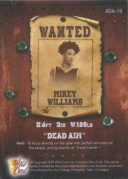 2021-22 Wild Card Alumination - Dead Aim Silver Foil (Retail) Green #ADA-19 Mikey Williams Back