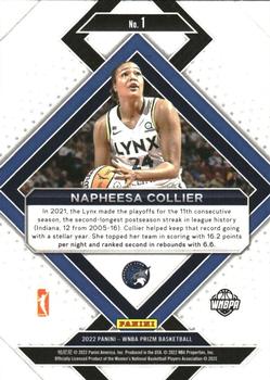 2022 Panini Prizm WNBA - Emergent #1 Napheesa Collier Back