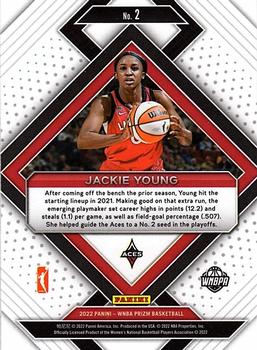 2022 Panini Prizm WNBA - Emergent #2 Jackie Young Back