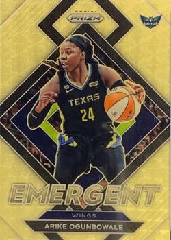 2022 Panini Prizm WNBA - Emergent Prizms Gold Vinyl #3 Arike Ogunbowale Front