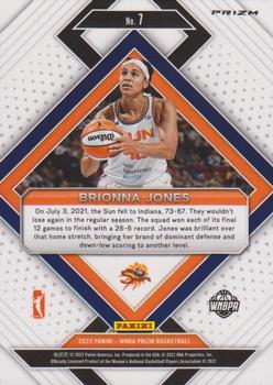2022 Panini Prizm WNBA - Emergent Prizms Green #7 Brionna Jones Back
