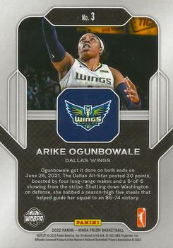 2022 Panini Prizm WNBA - Far Out #3 Arike Ogunbowale Back