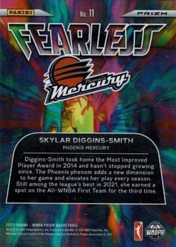 2022 Panini Prizm WNBA - Fearless Prizms Green #11 Skylar Diggins-Smith Back